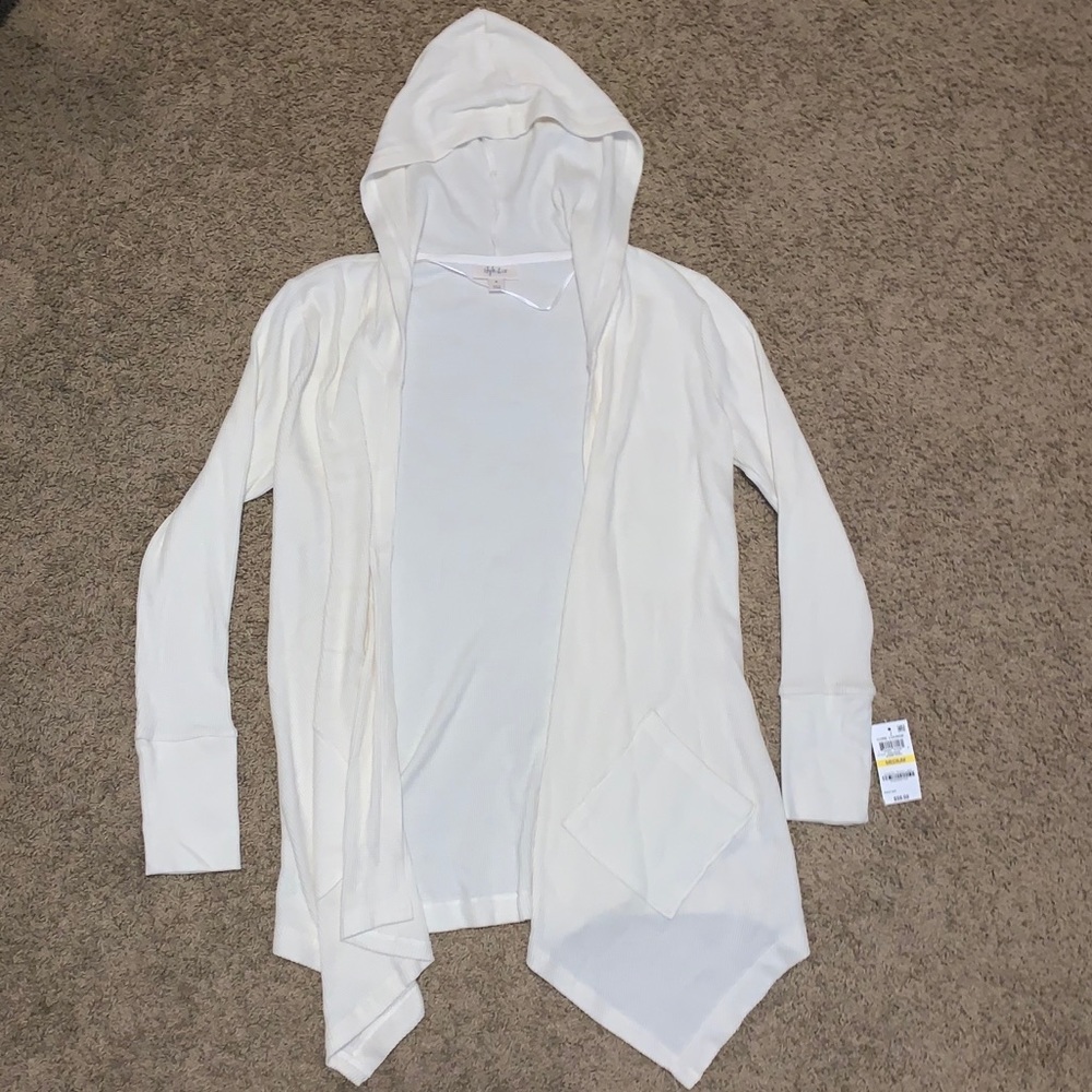 Style & Co. LS Cardigan with Hood